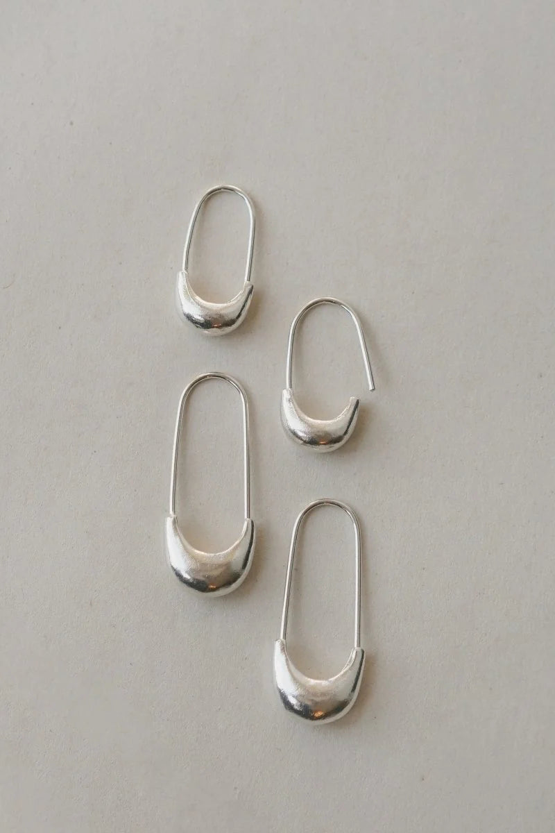 Safety Pin Earrings | Small Sterling Silver