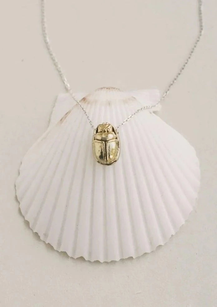 Scarab Necklace | Mixed Metals