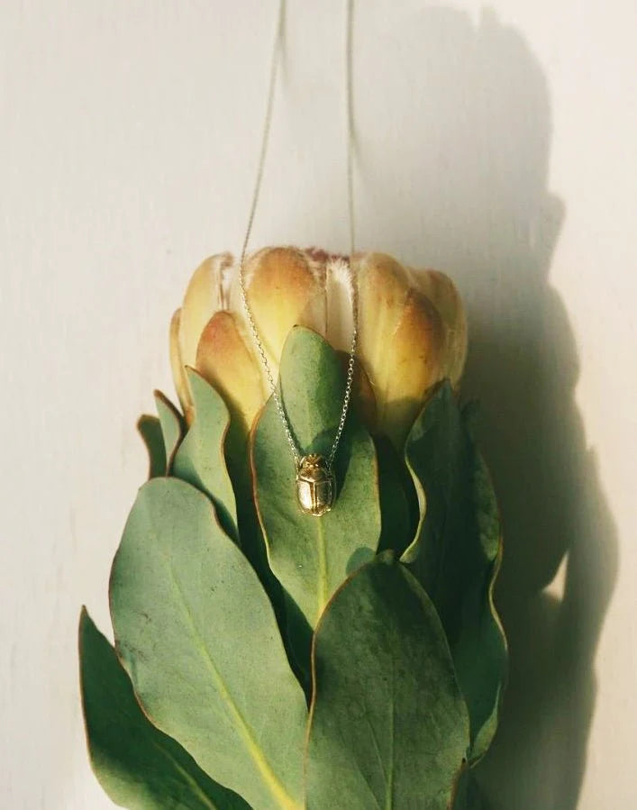 Scarab Necklace | Mixed Metals
