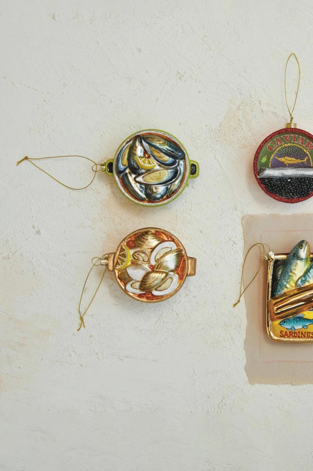 Hand Painted Clams Ornament