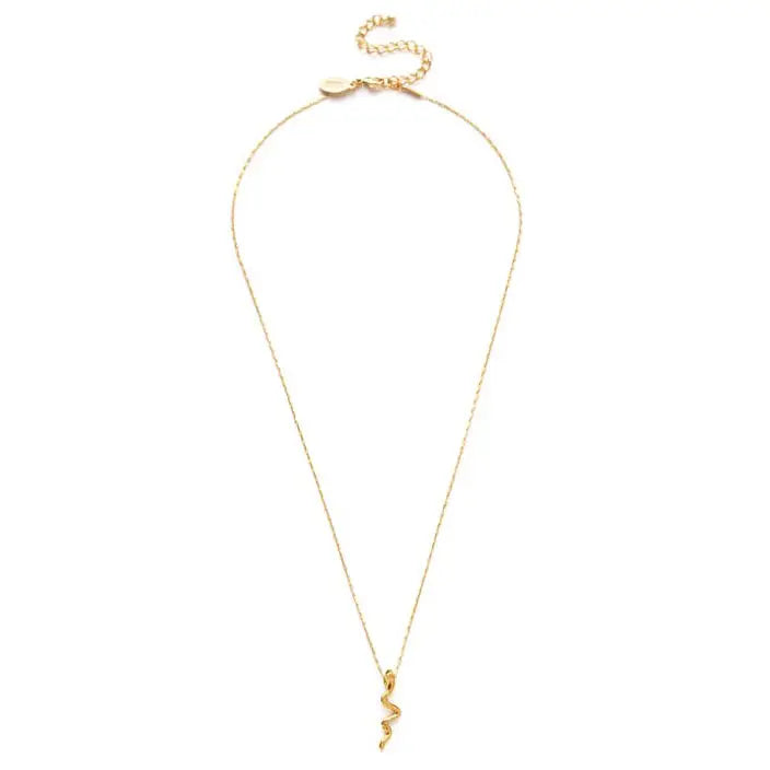 Tiny Gold Serpent Necklace