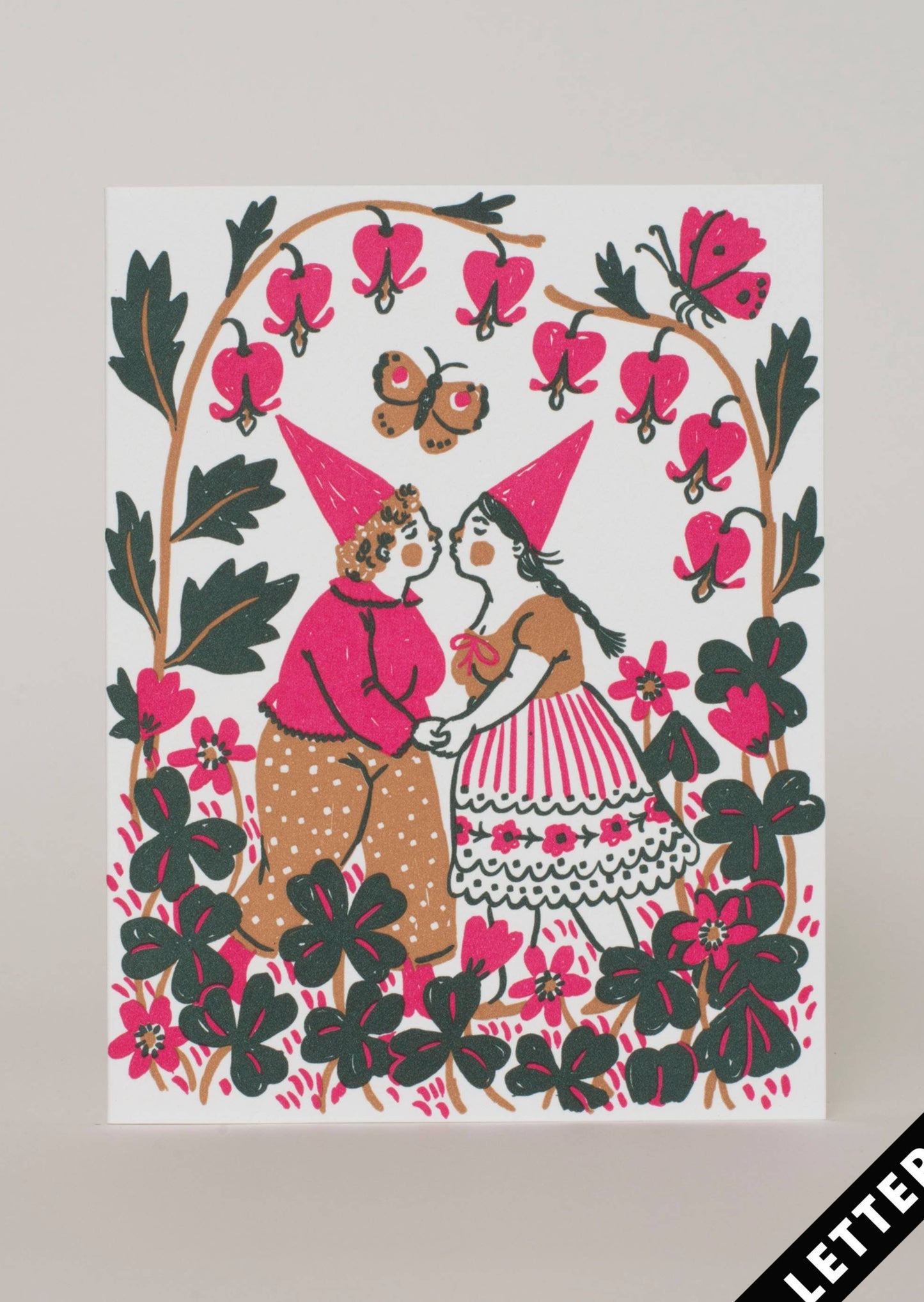 Kissing Butterflies Love Card