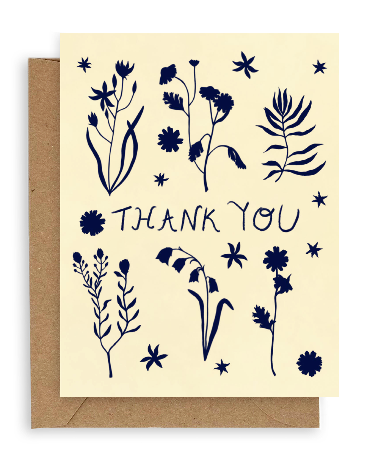 Indigo Flora Thank You Card