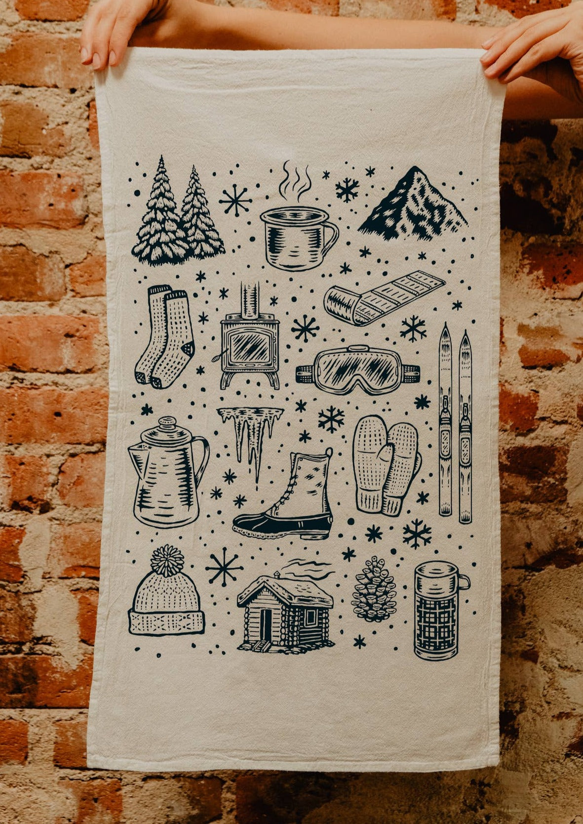 Winter Time Tea Towel