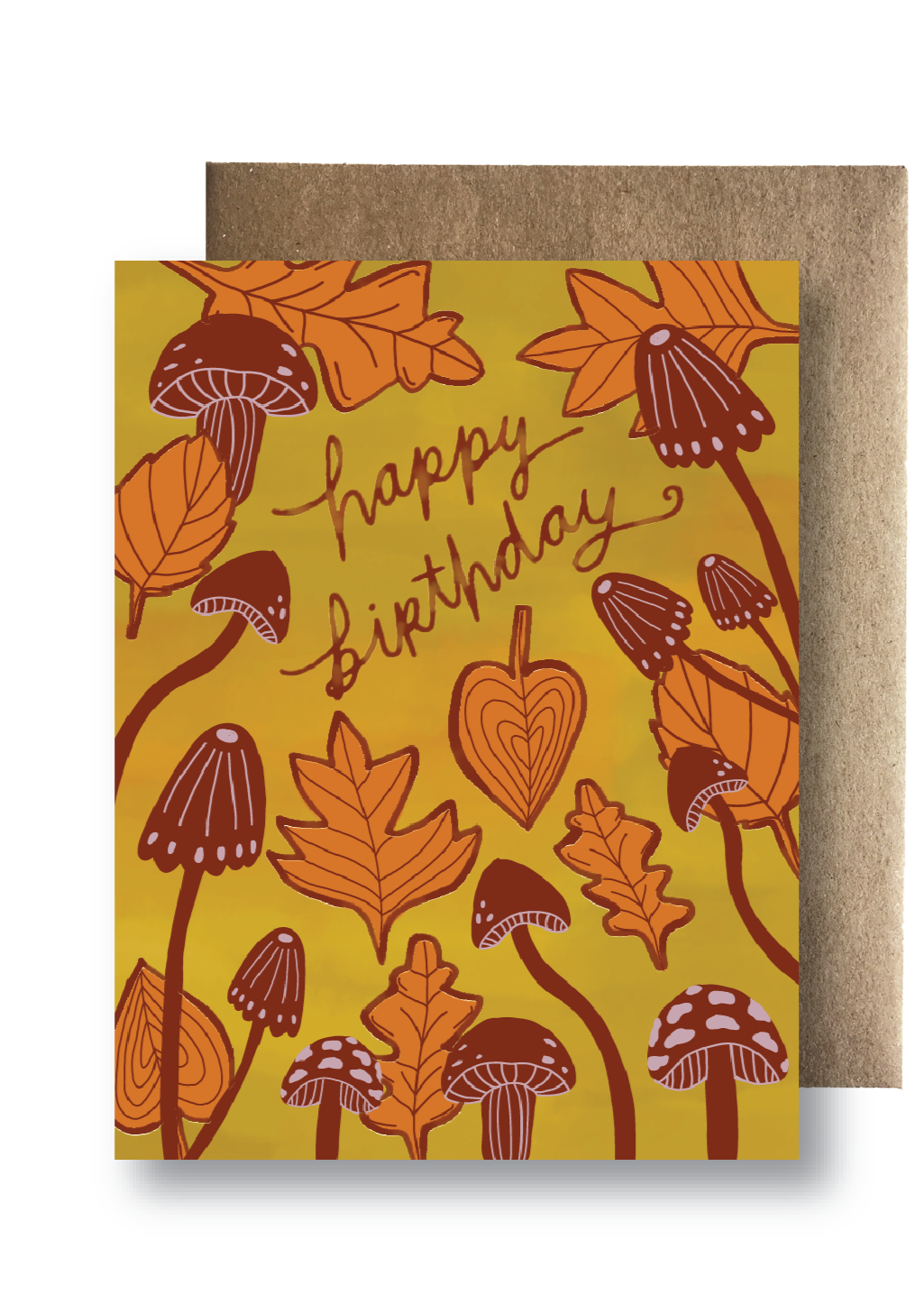 HBD Fall Leaves Card