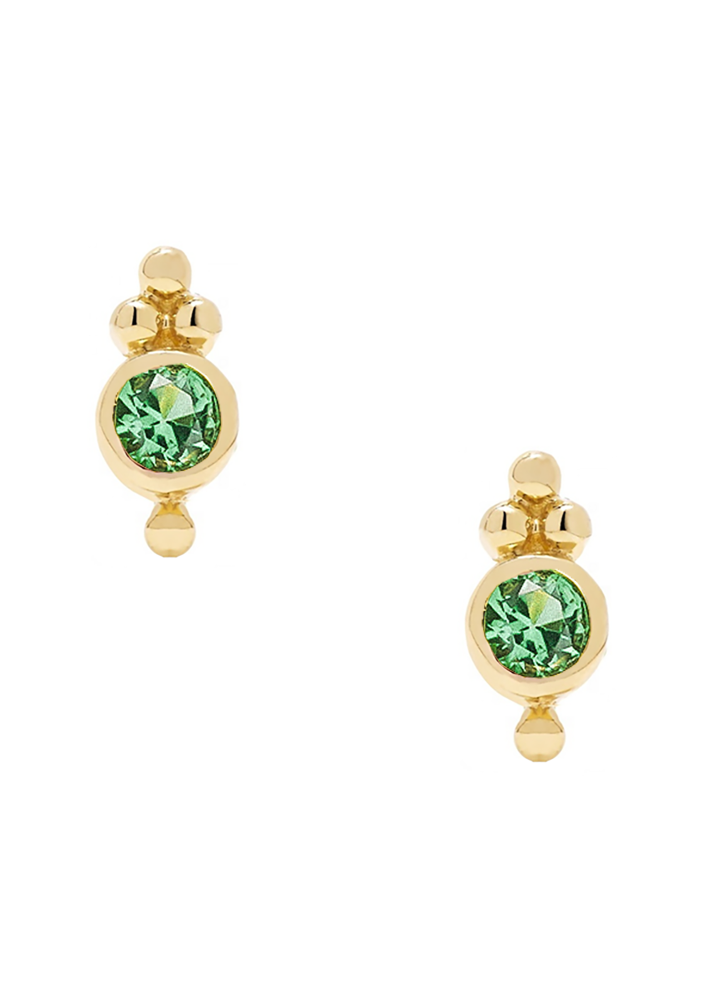 Leigh Trinity Studs | Emerald