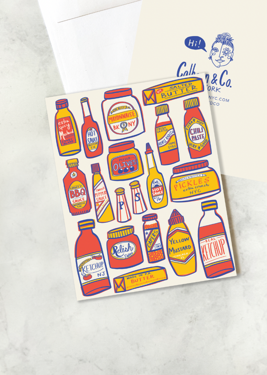 Condiments Greeting Card
