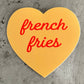 French Fries Heart Sticker