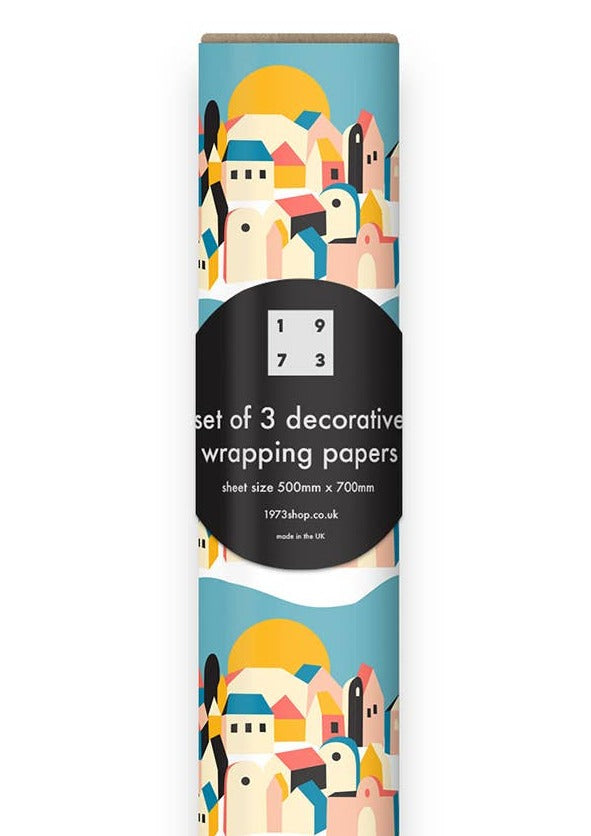 Village By The Sea Gift Wrap