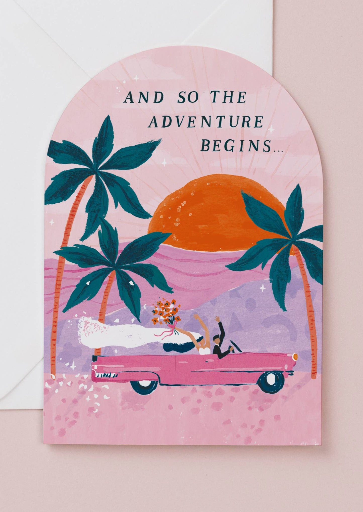 Adventure Begins Wedding Card
