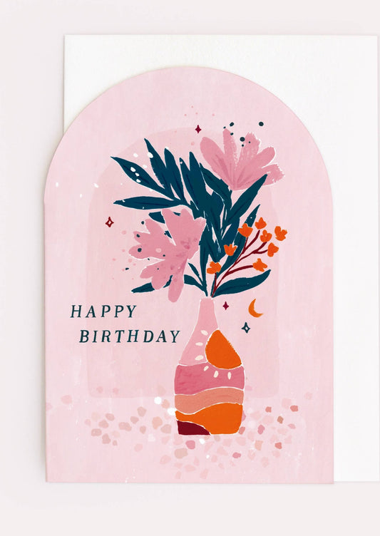Vase Birthday Card