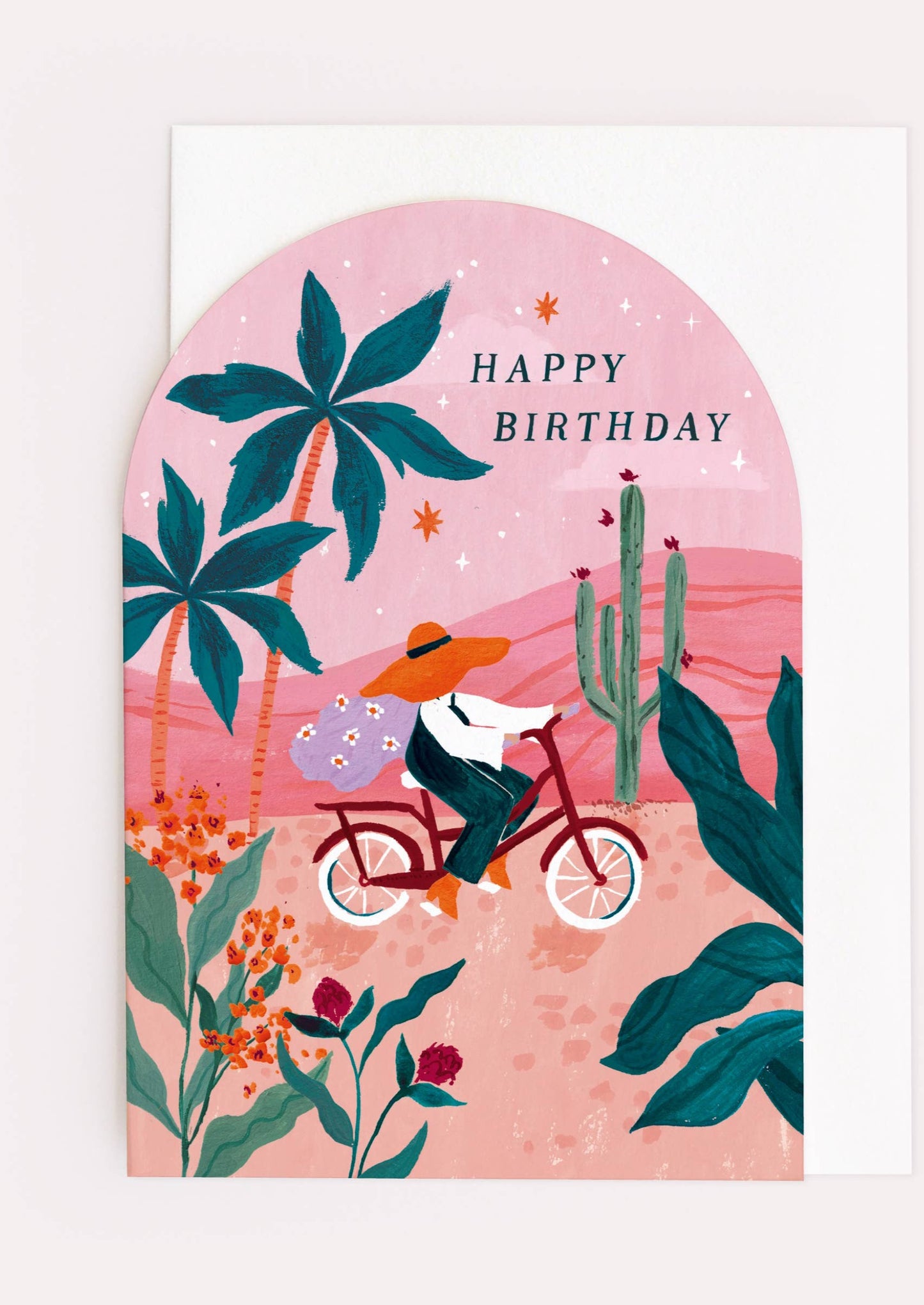 Sunset Bike Birthday Card
