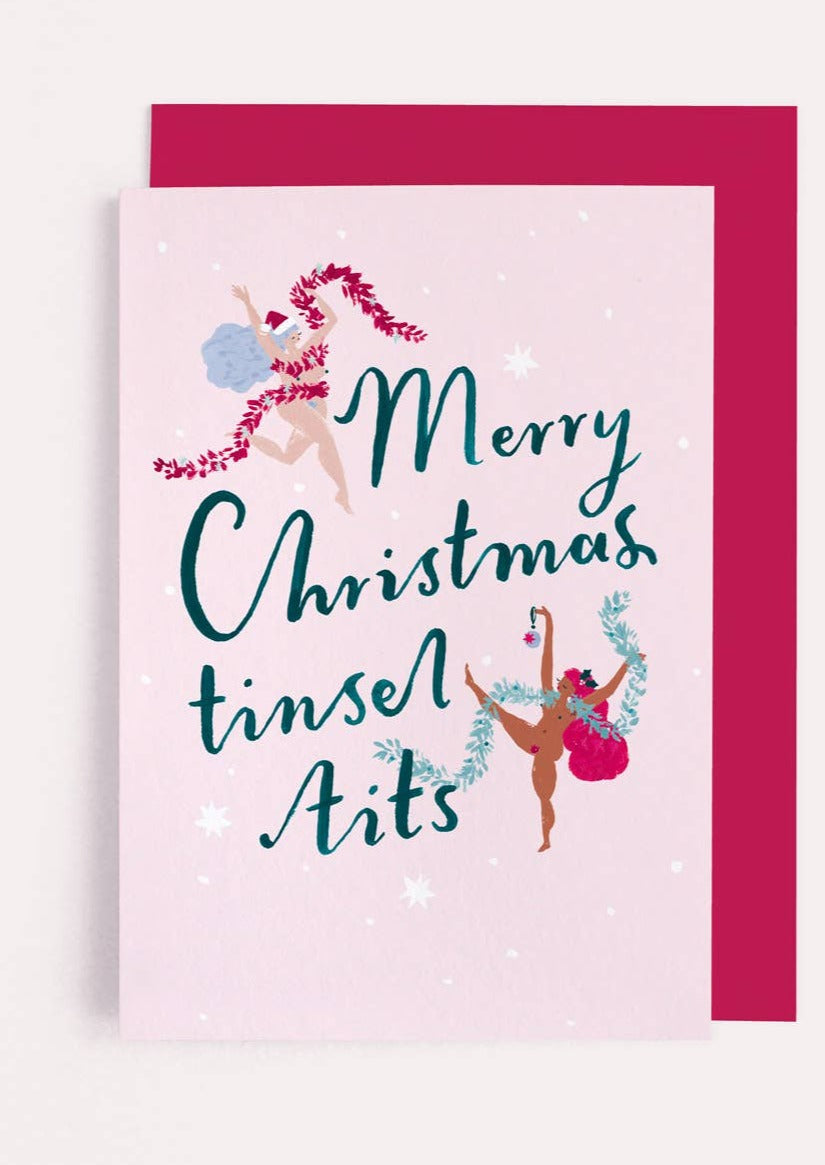 Tinsel Tits Christmas Card