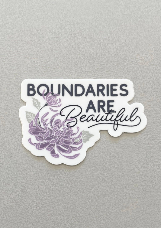 Boundaries Are Beautiful Sticker
