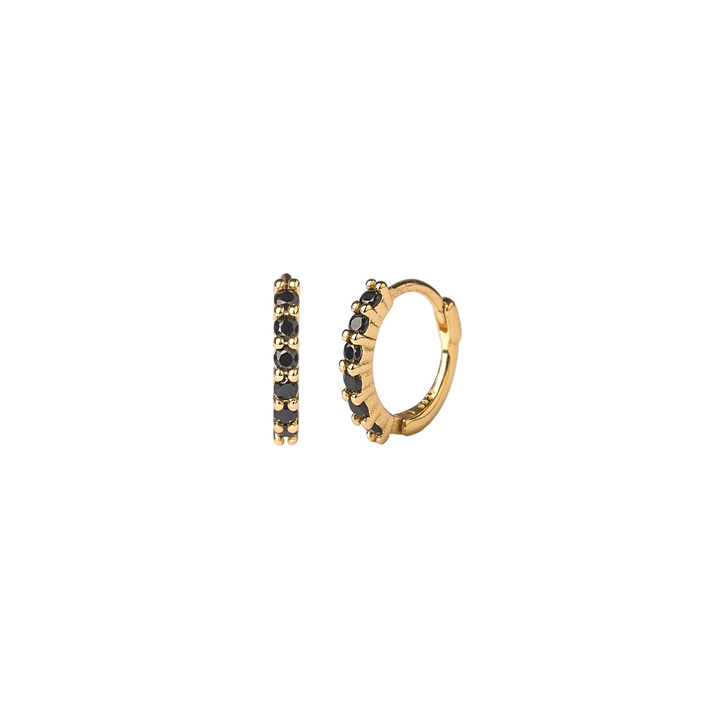 Andromeda Hoop Earrings | Black CZ