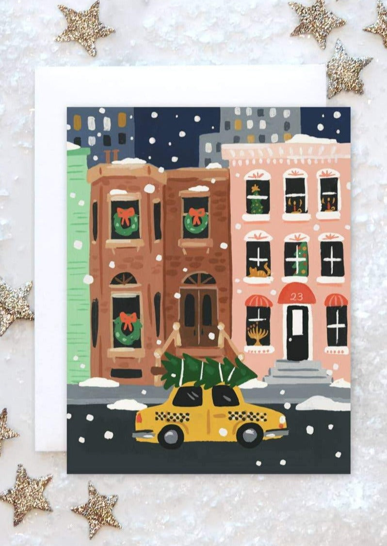 Holiday Brownstone Card
