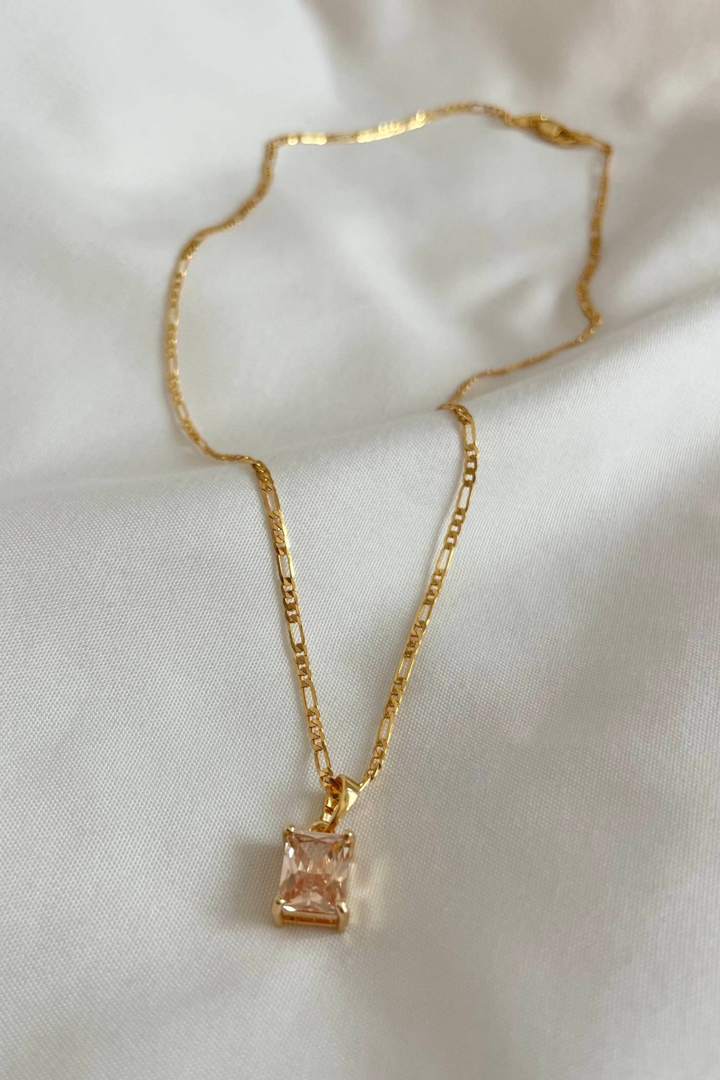 Peach Stone Necklace