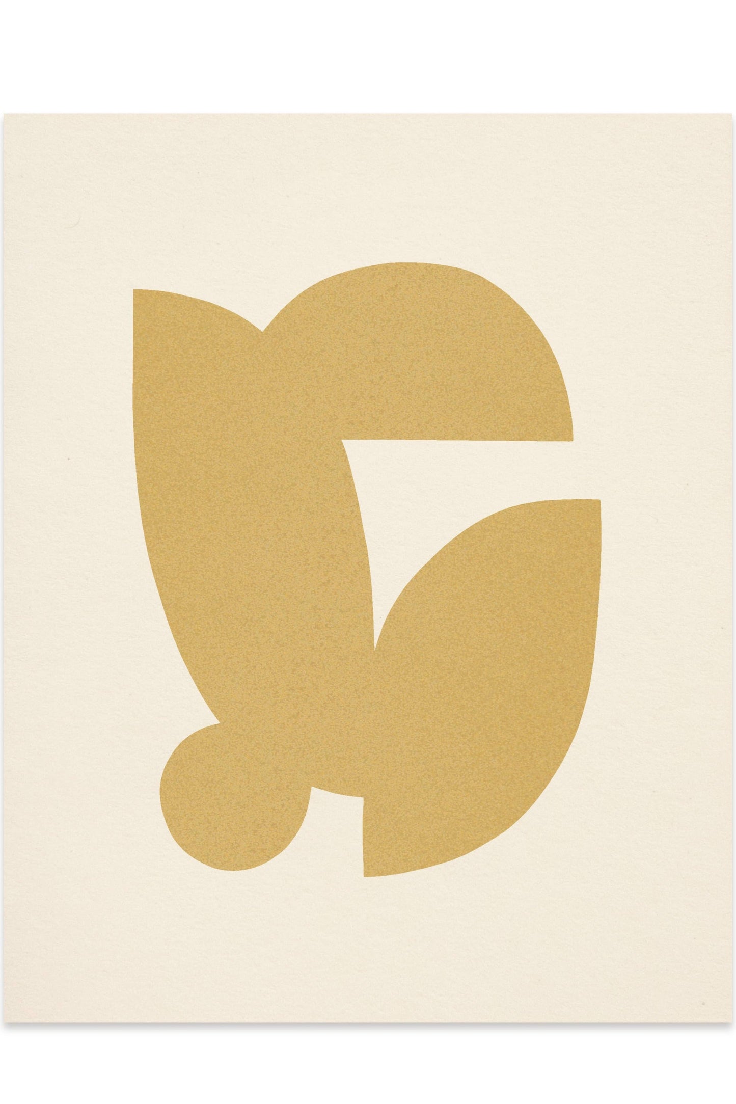 Silhouette no. 3 Art Print - Gold