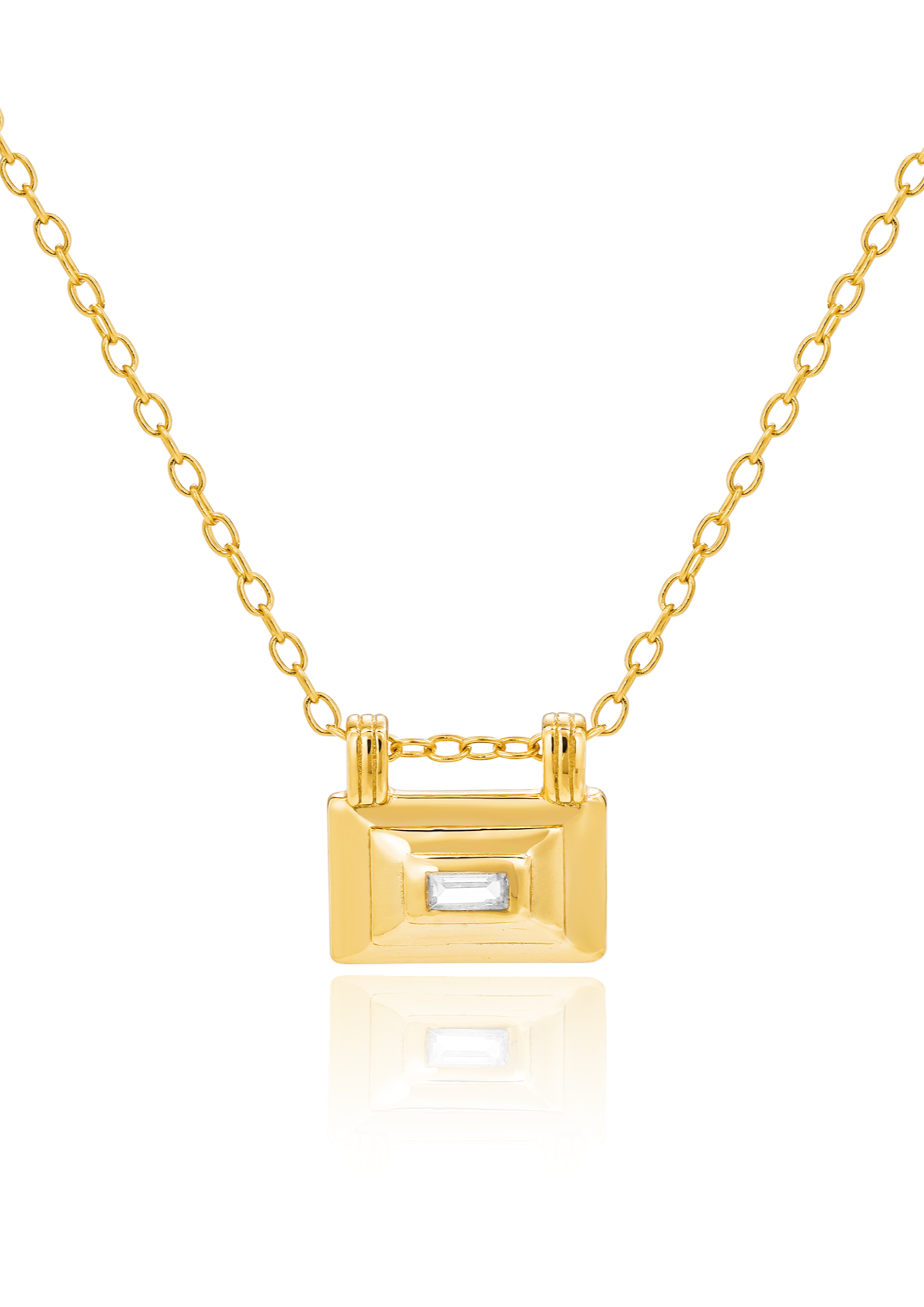 Poppy Baguette Pendant Necklace