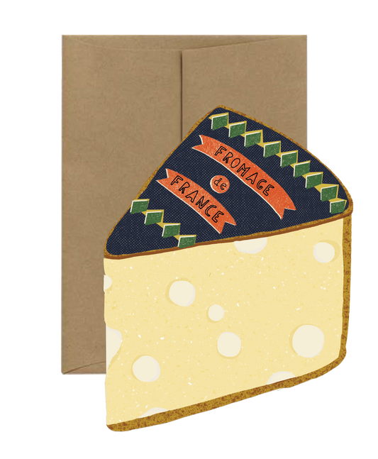 Cheese Slice Die Cut Card