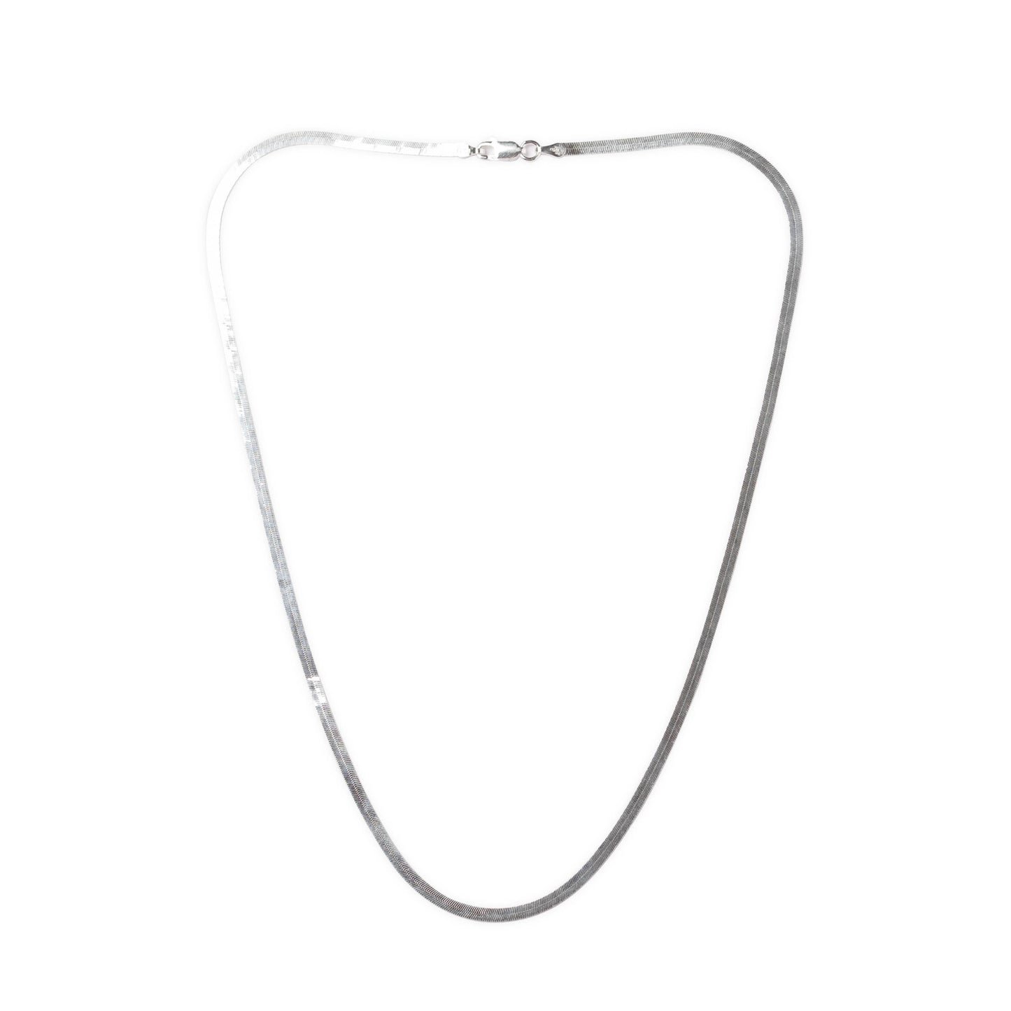 Herringbone Necklace | Silver