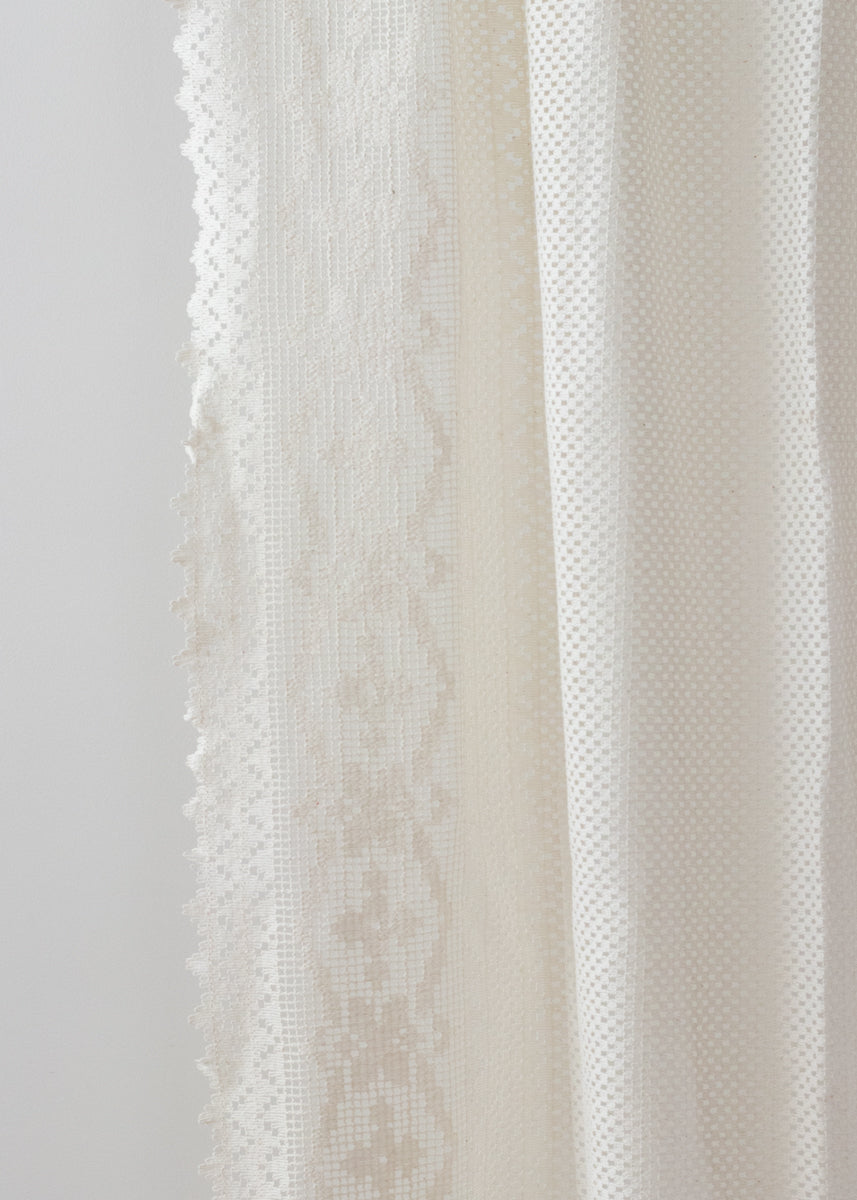 Cream Lace Curtain Panel