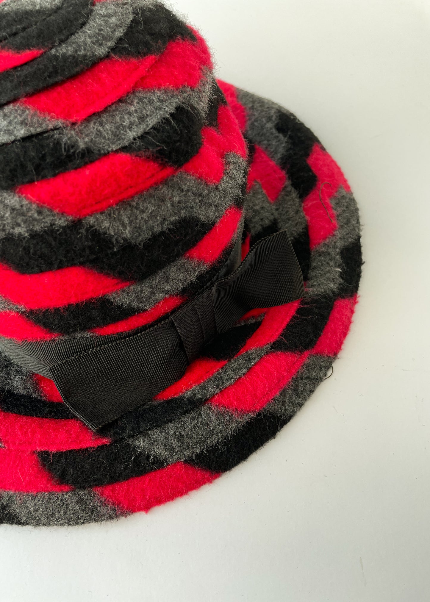 Red + Black Brim Hat