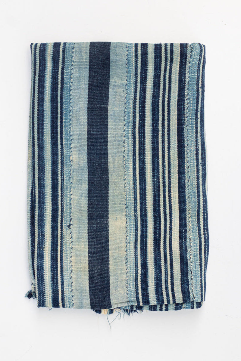 Blue and White Striped Indigo