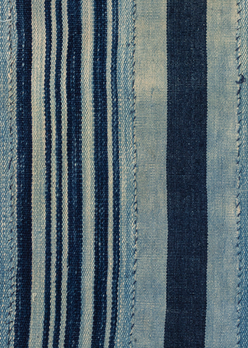 Blue and White Striped Indigo