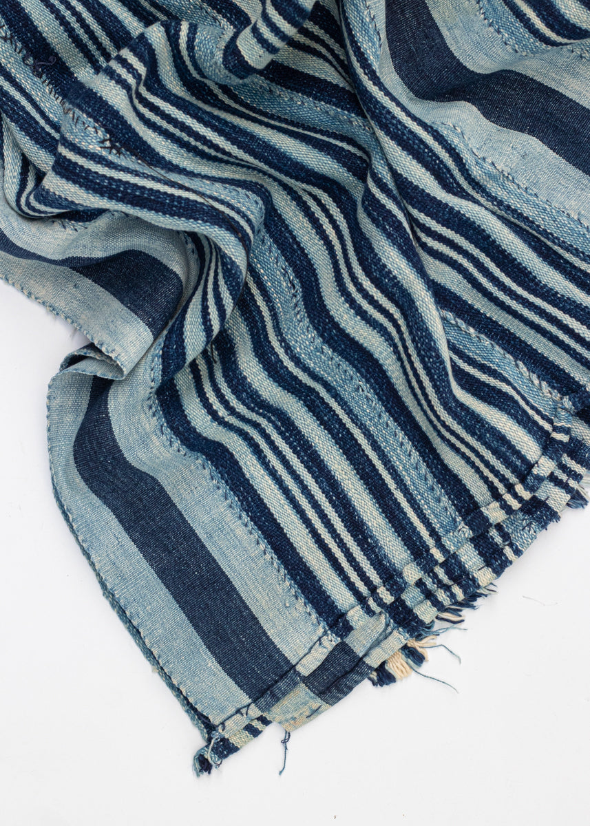 Blue and White Striped Indigo