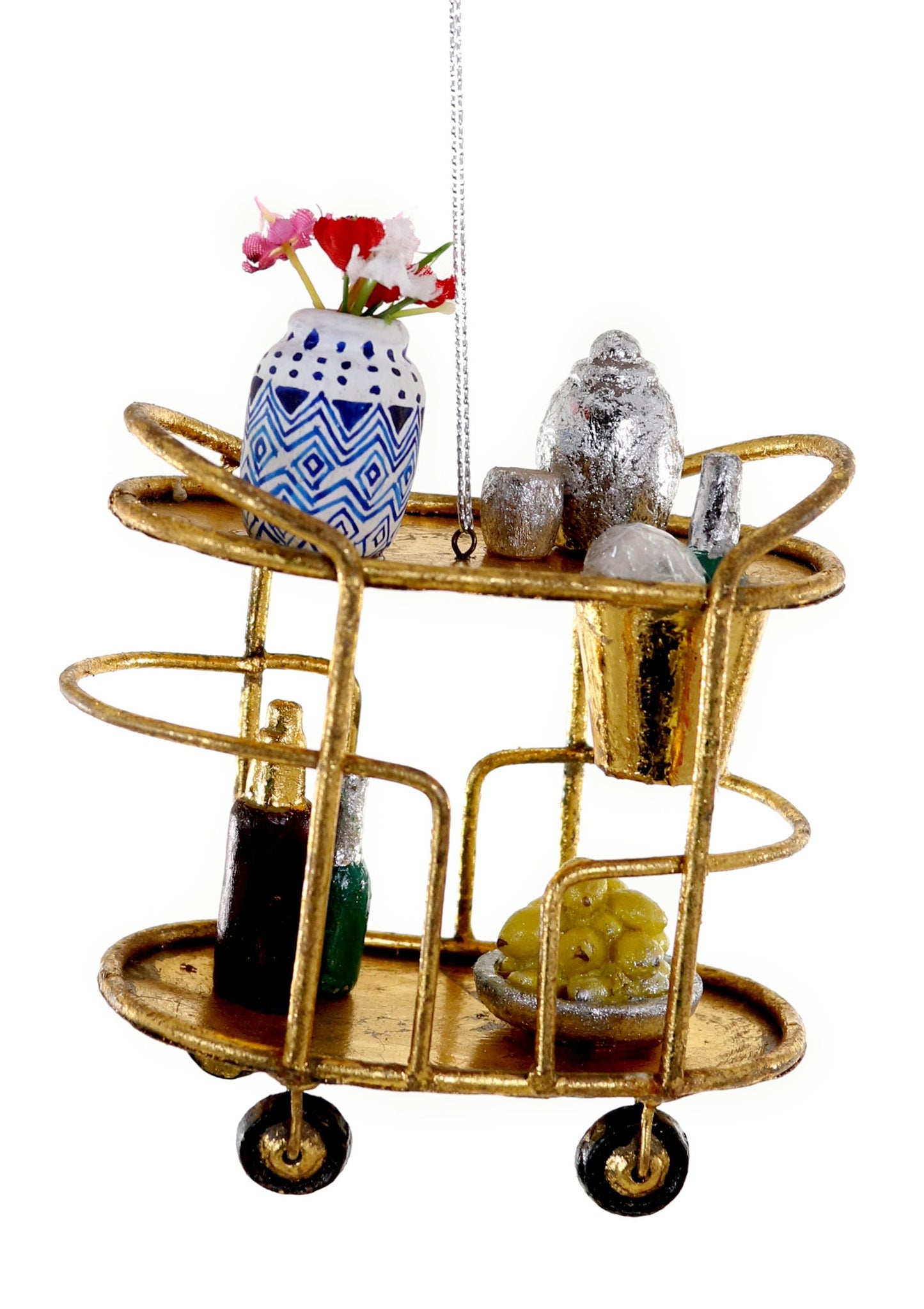 Glam Bar Cart Ornament