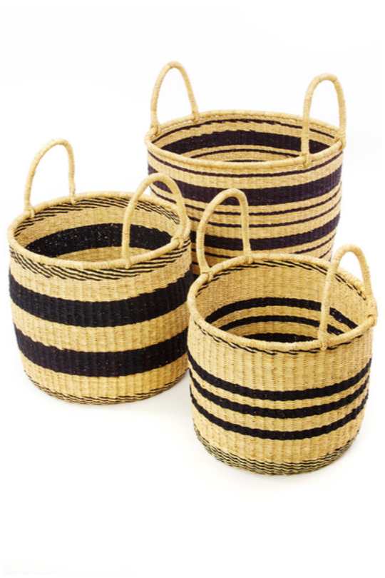 Striped Hamper Baskets