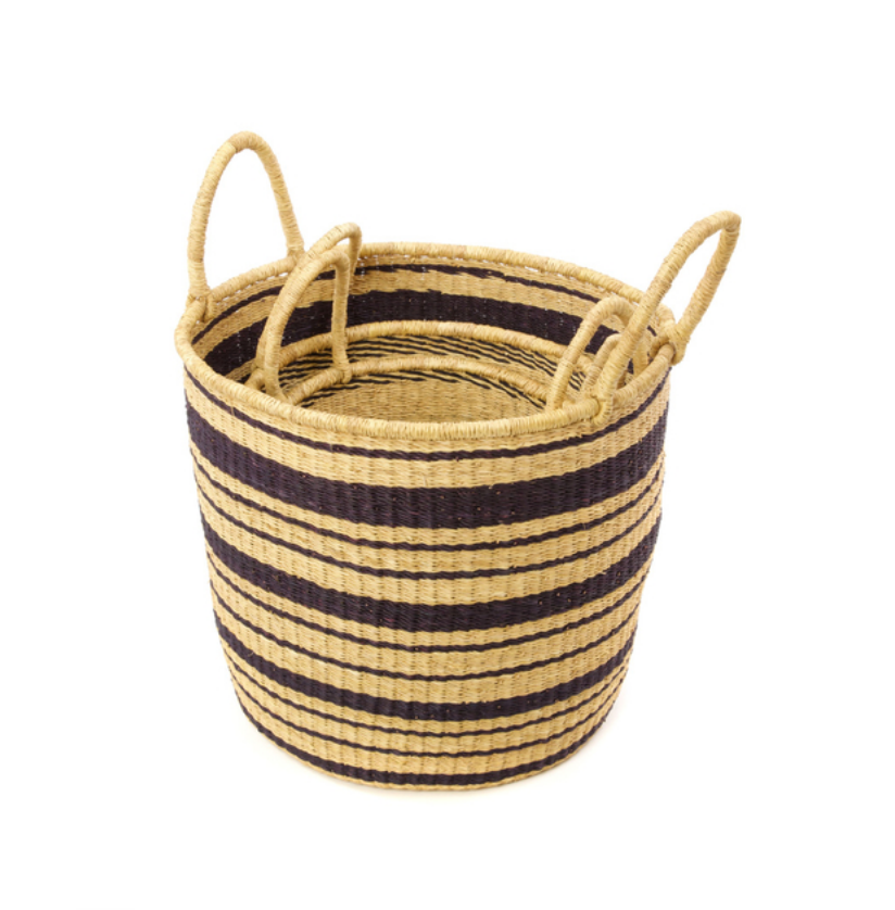 Striped Hamper Baskets