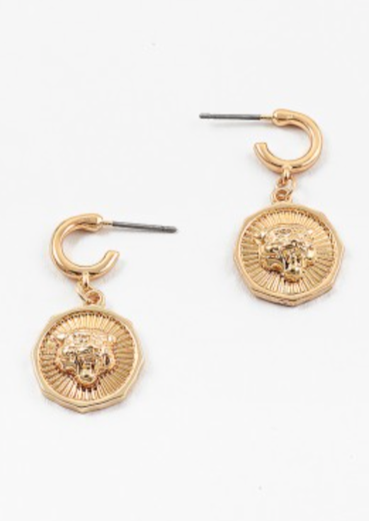 Roar Charm Hoops