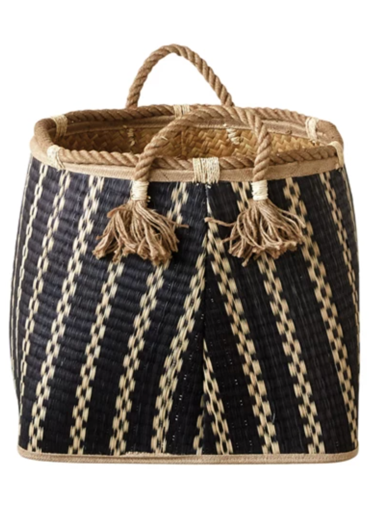 Wicker Basket with Rope Handles