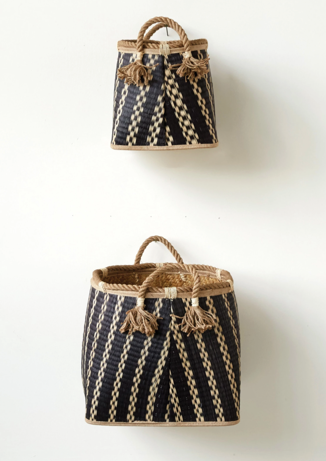 Wicker Basket with Rope Handles