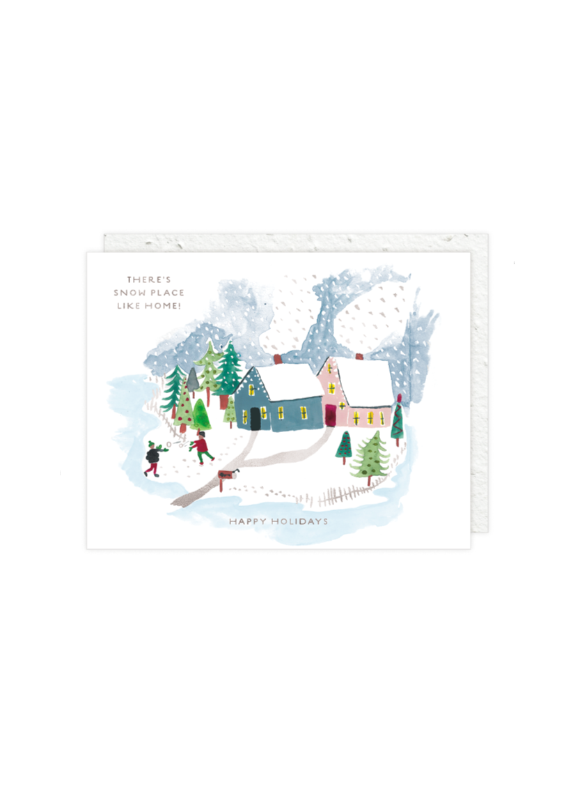 Winter Houses Holiday Card