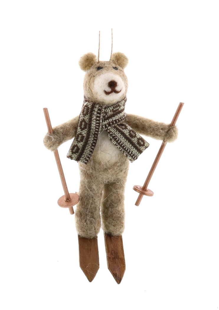 Bear on Skis Ornament