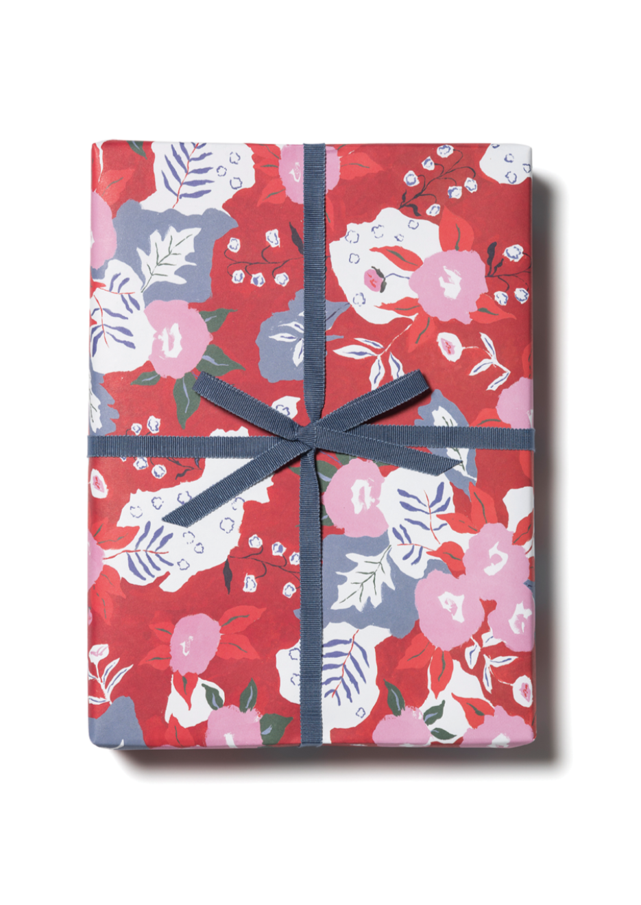 Ruby Red Flower Rolled Gift Wrap
