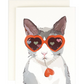 Heart Eye Cat Card
