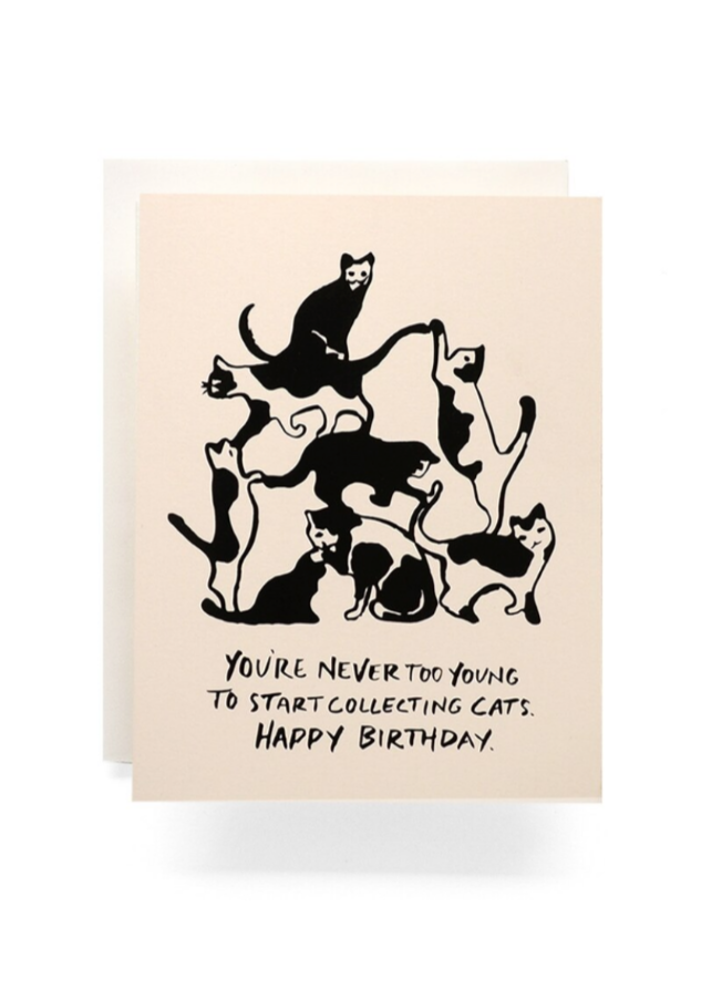 Cat Tower Birthday Card