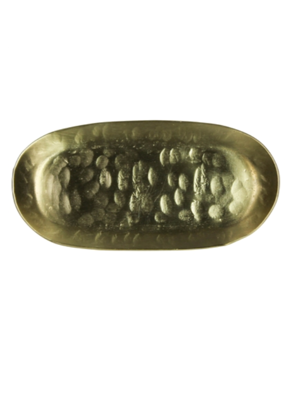 Capsule Hammered Brass Tray