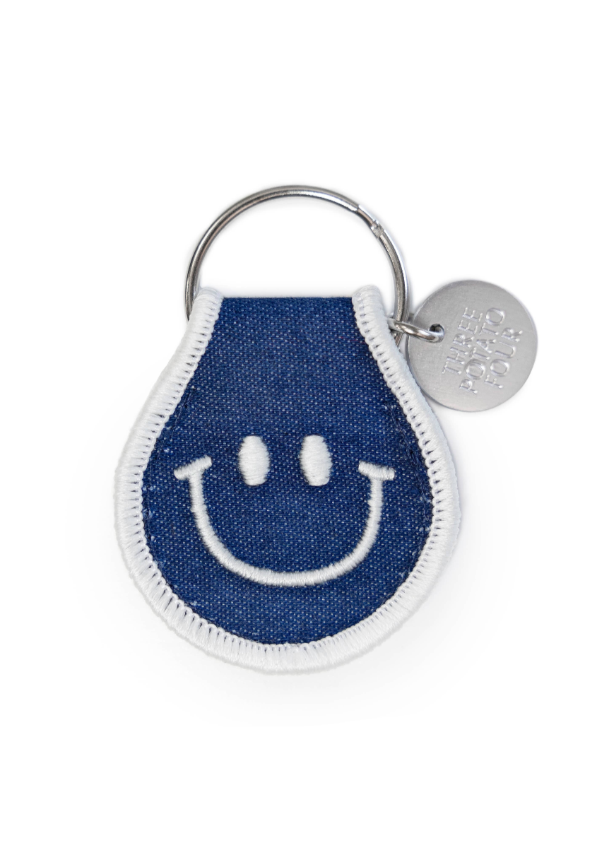 Patch Keychain | Denim Smile