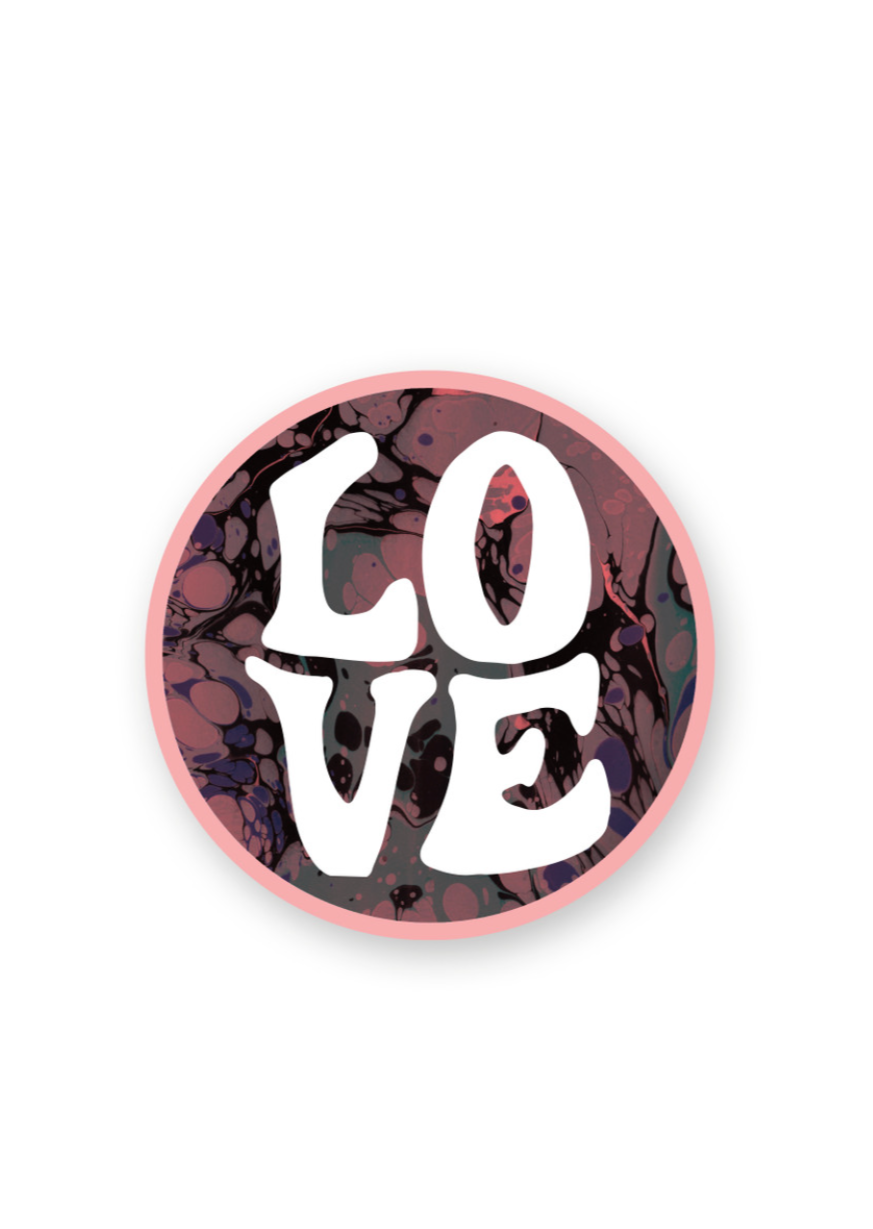 Marbled Love Sticker