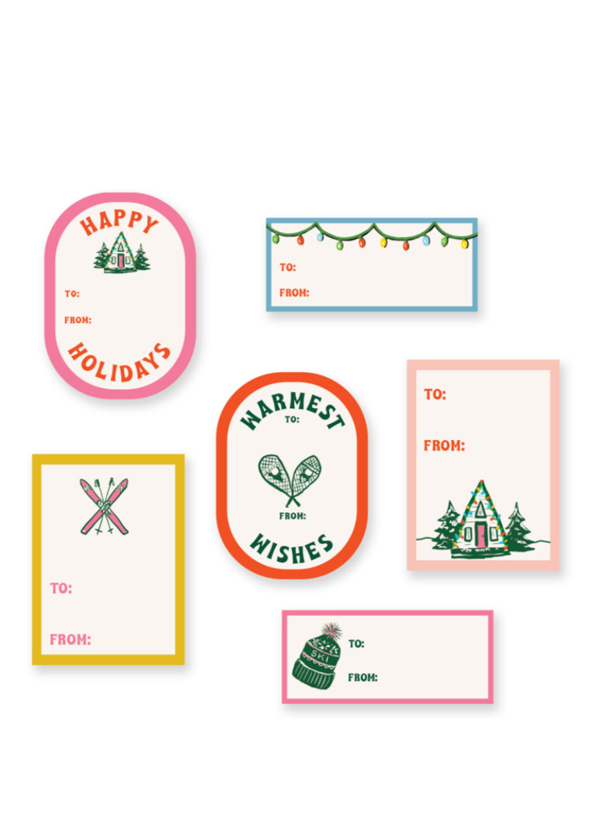 Gift Tag Stickers | Mountain Cabin