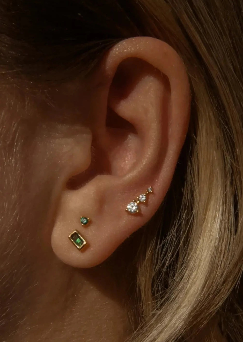 Ace Studs | Emerald