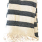 Bold Stripe Throw Blanket | Dark Blue