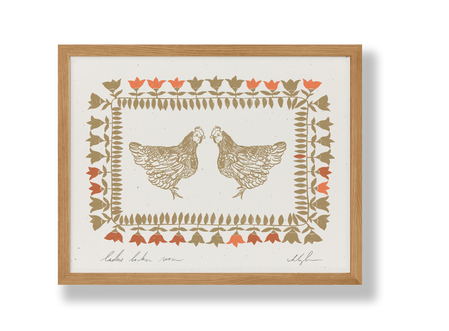 Girl's Locker Room Art Print | 8.5 x 11