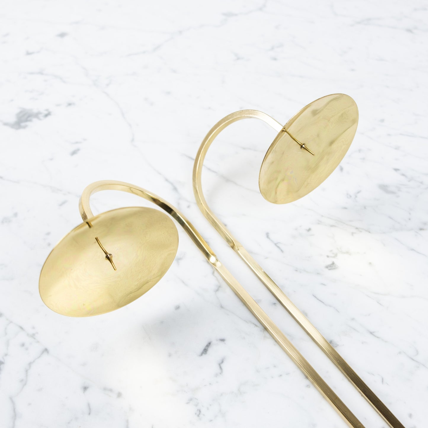 Two Arm Brass Candle Sconce