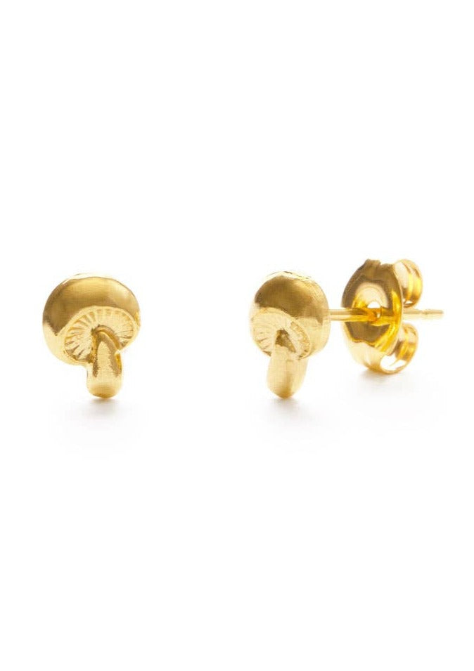 Tiny Mushroom Stud Earrings